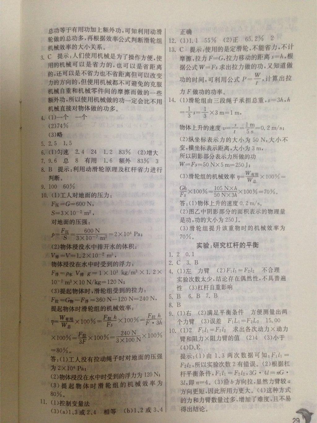 實(shí)驗(yàn)班提優(yōu)訓(xùn)練九年級(jí)科學(xué)上冊(cè)浙教版 第29頁