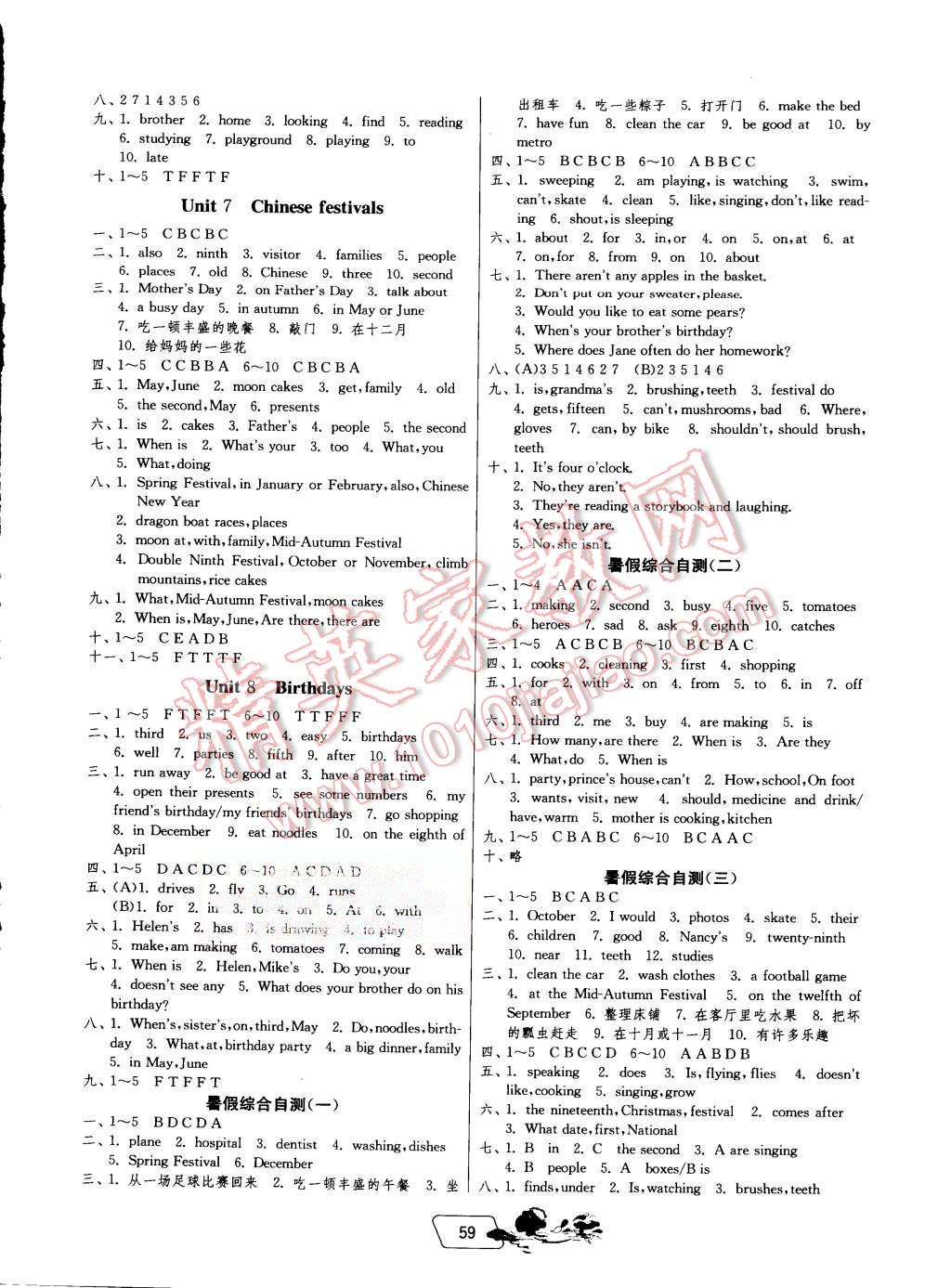 2015年快樂暑假五年級英語譯林版江蘇人民出版社 第2頁