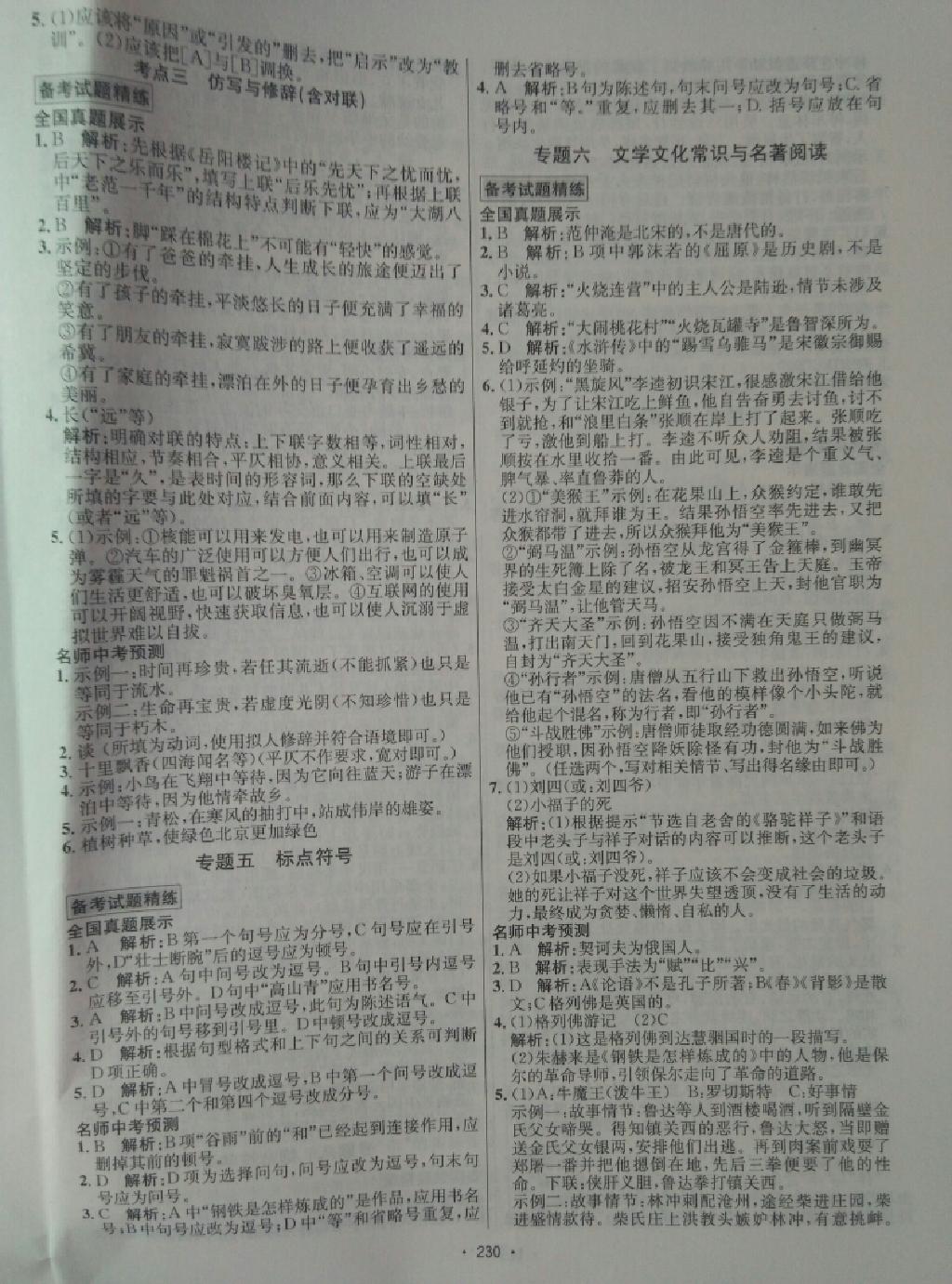 2015年中考金榜專題講練語文海南出版社 第4頁