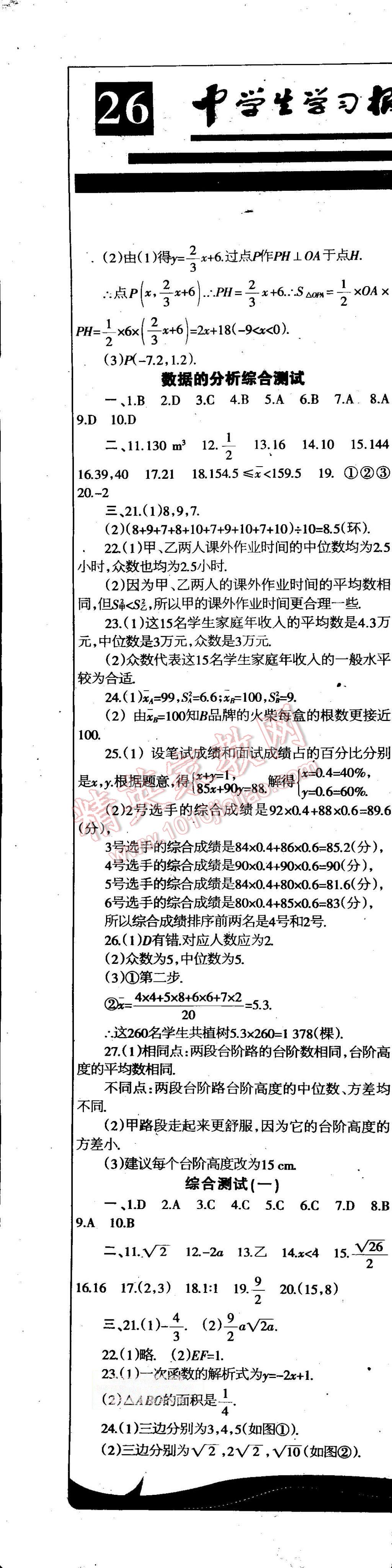 2015年中學(xué)生學(xué)習(xí)報(bào)2015數(shù)學(xué)周刊暑假專版八年級(jí) 第6頁(yè)