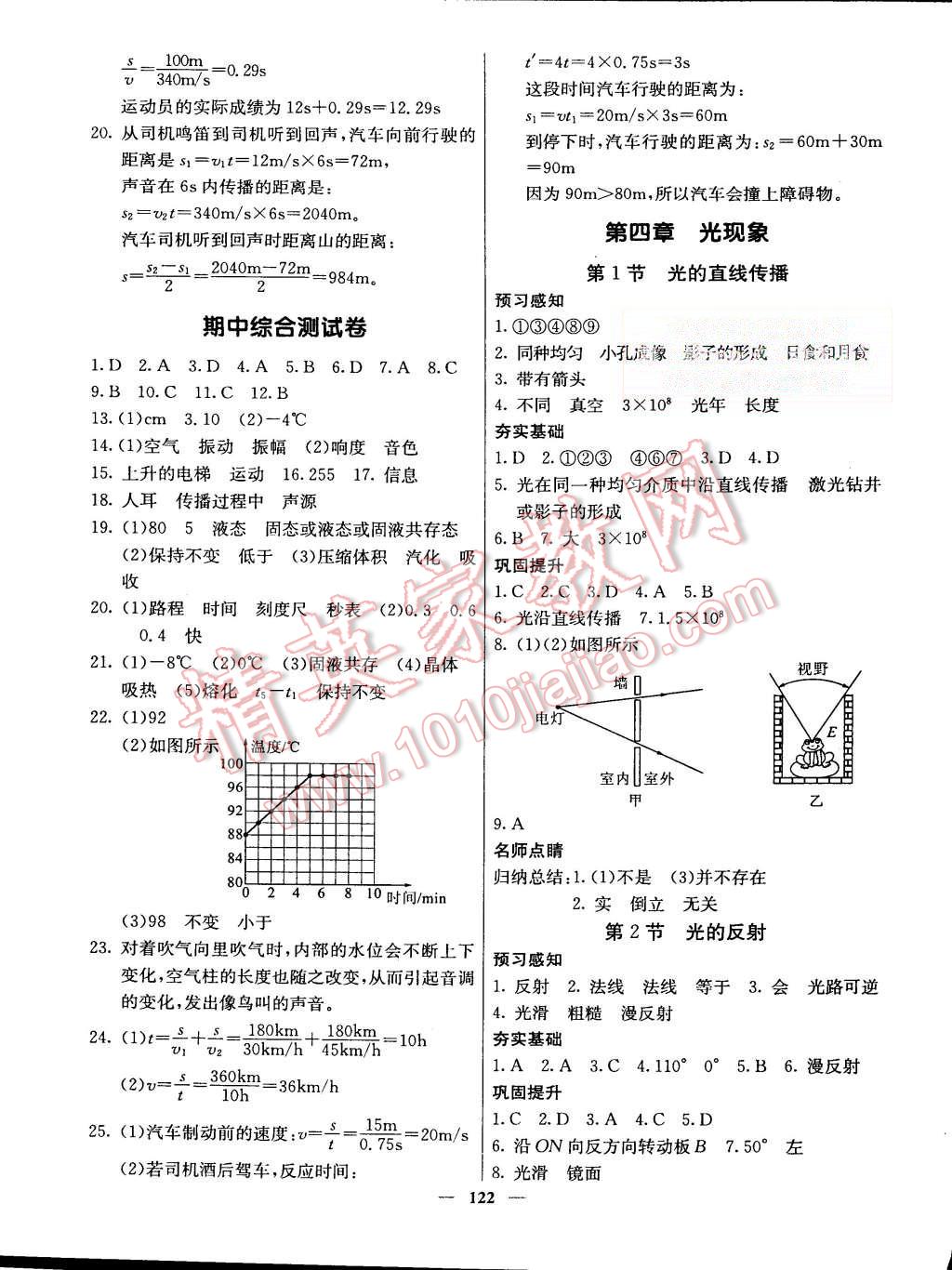 2015年名校課堂內(nèi)外八年級(jí)物理上冊(cè)人教版 第7頁(yè)