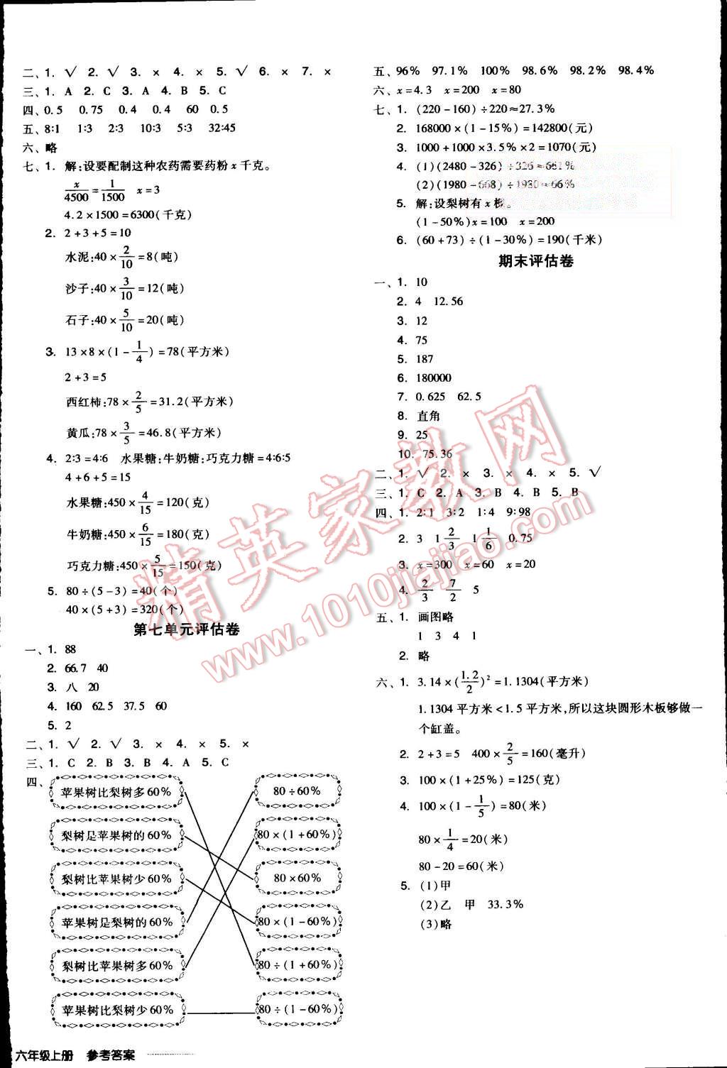 2015年全品学练考六年级数学上册北师大版 第12页