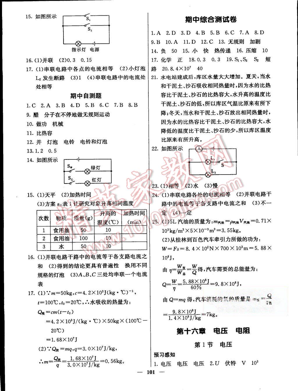 2015年名校課堂內(nèi)外九年級物理上冊人教版 第8頁