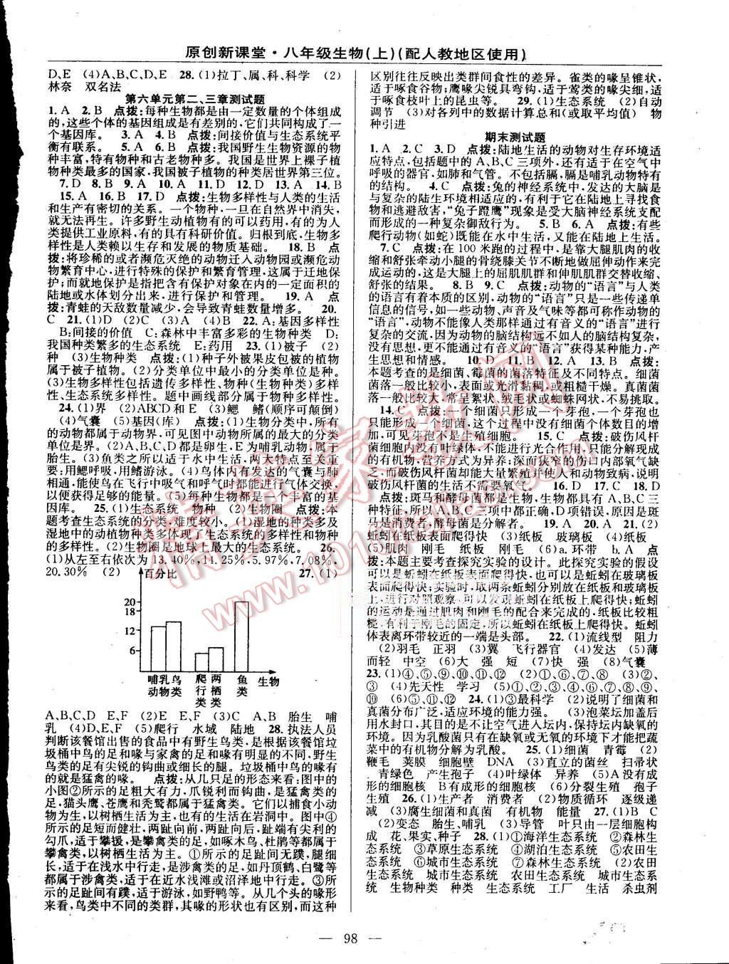 2015年原創(chuàng)新課堂八年級(jí)生物上冊(cè)人教版 第8頁(yè)