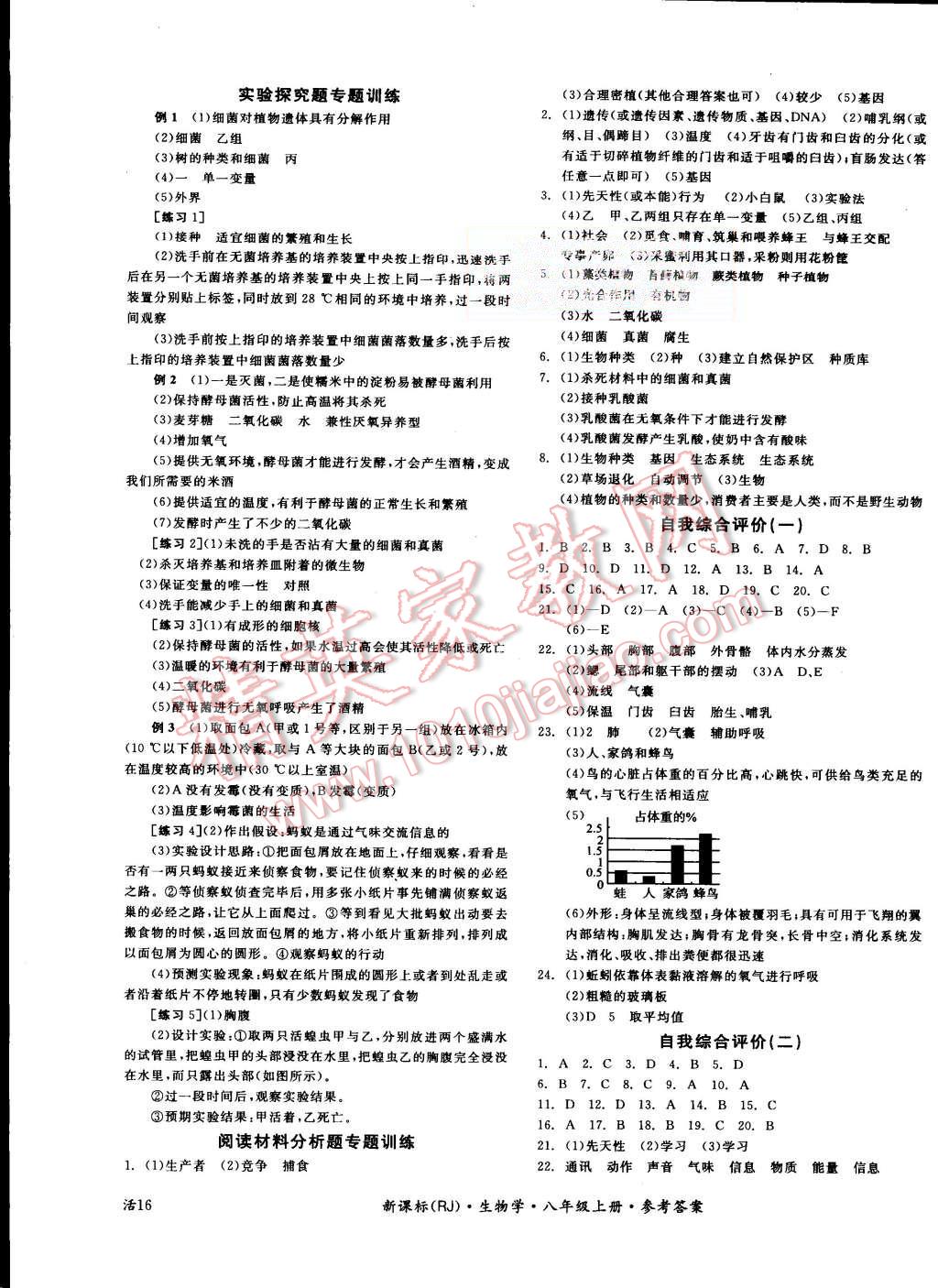 2015年全品学练考八年级生物学上册人教版 第7页