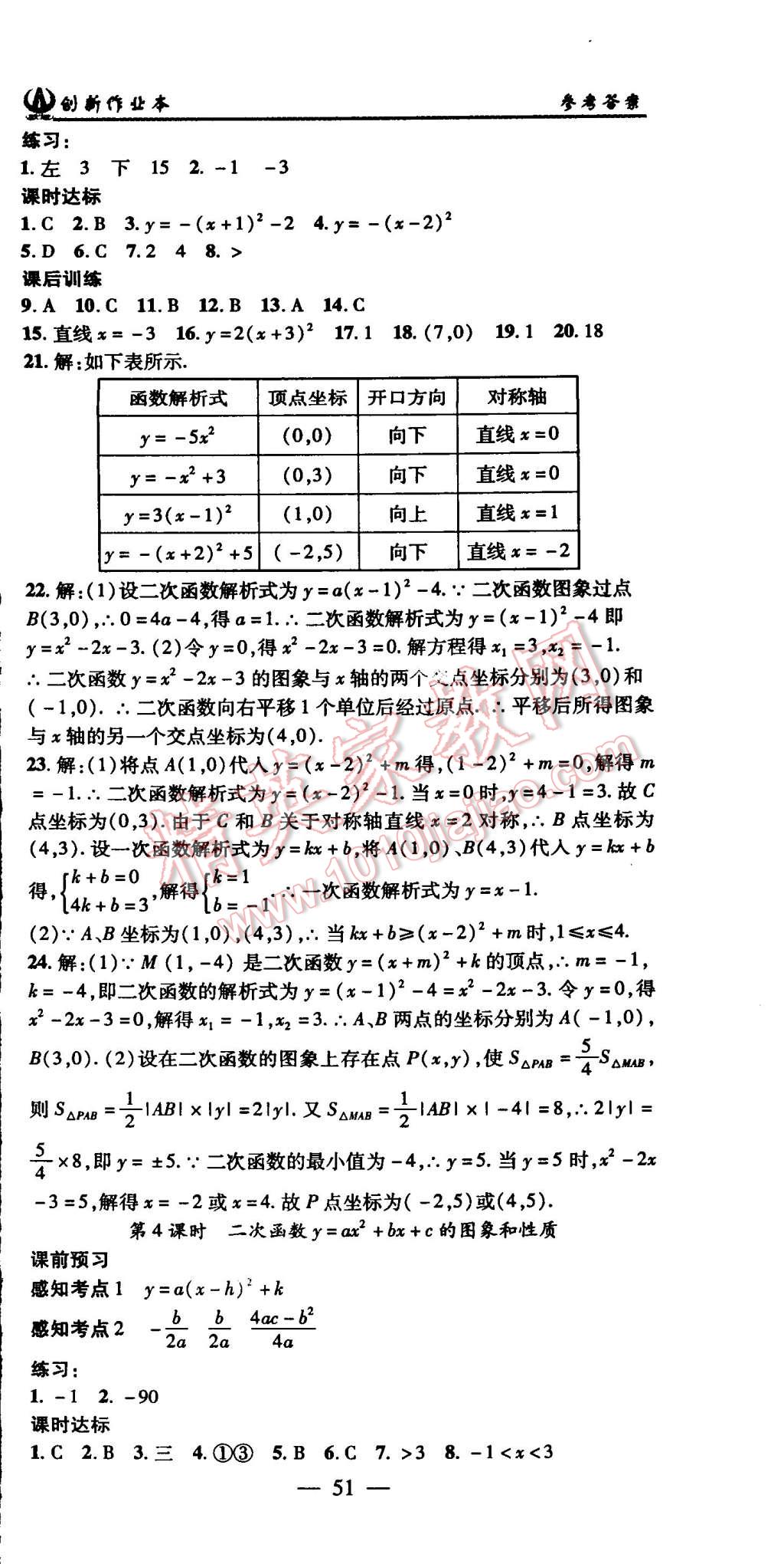 2015年创新课堂创新作业本九年级数学上册人教版 第9页