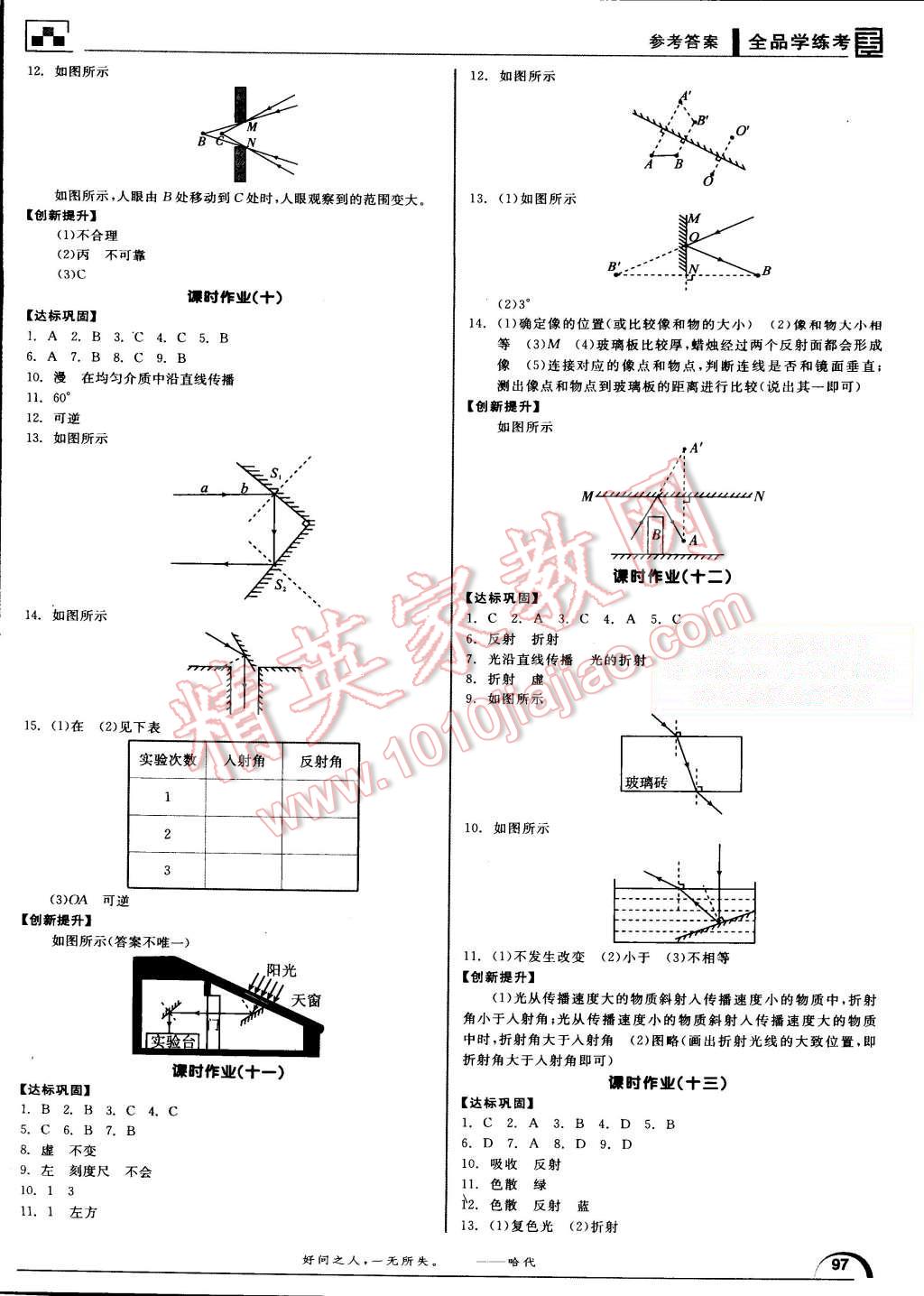 2015年全品学练考八年级物理全一册上沪科版 第7页