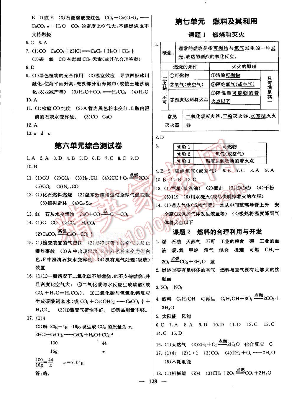 2015年名校課堂內(nèi)外九年級(jí)化學(xué)上冊(cè)人教版 第11頁