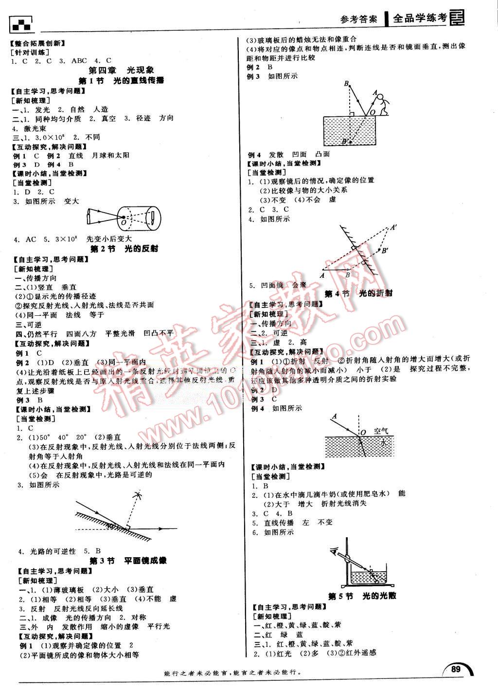 2015年全品學(xué)練考八年級物理上冊人教版 第3頁