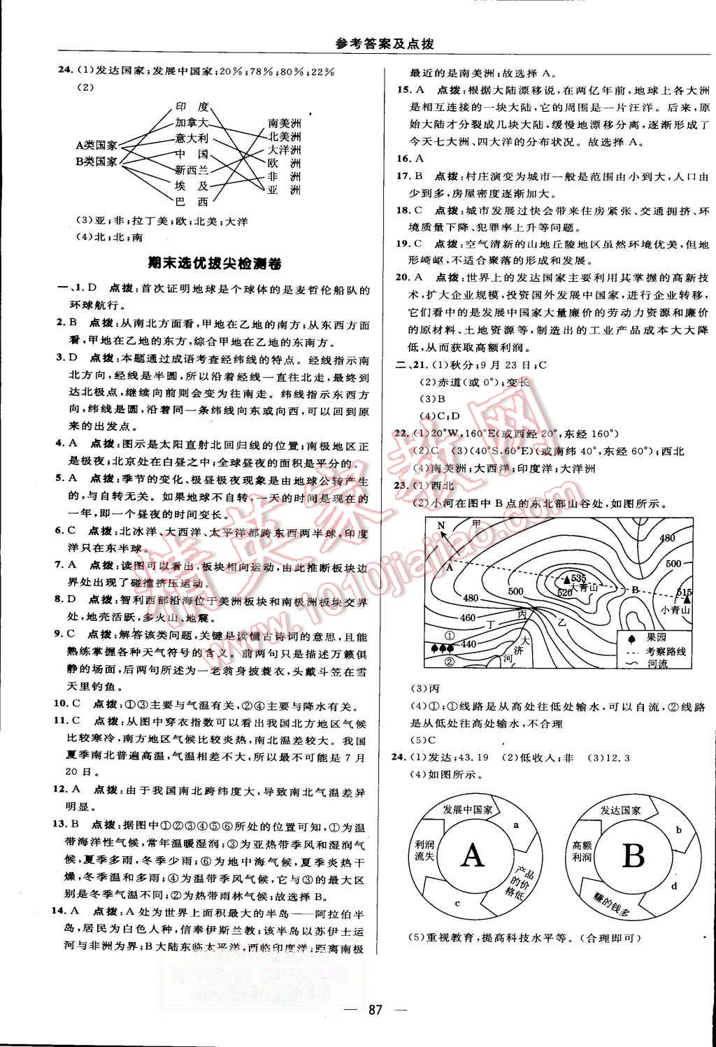 2015年綜合應(yīng)用創(chuàng)新題典中點(diǎn)七年級地理上冊人教版 第5頁