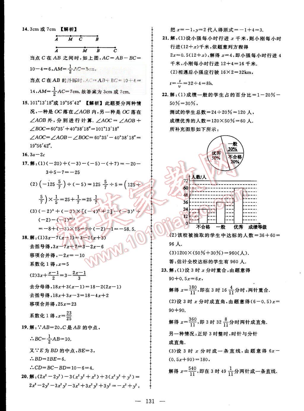 2015年黃岡創(chuàng)優(yōu)作業(yè)導(dǎo)學(xué)練七年級(jí)數(shù)學(xué)上冊(cè)湘教版 第20頁