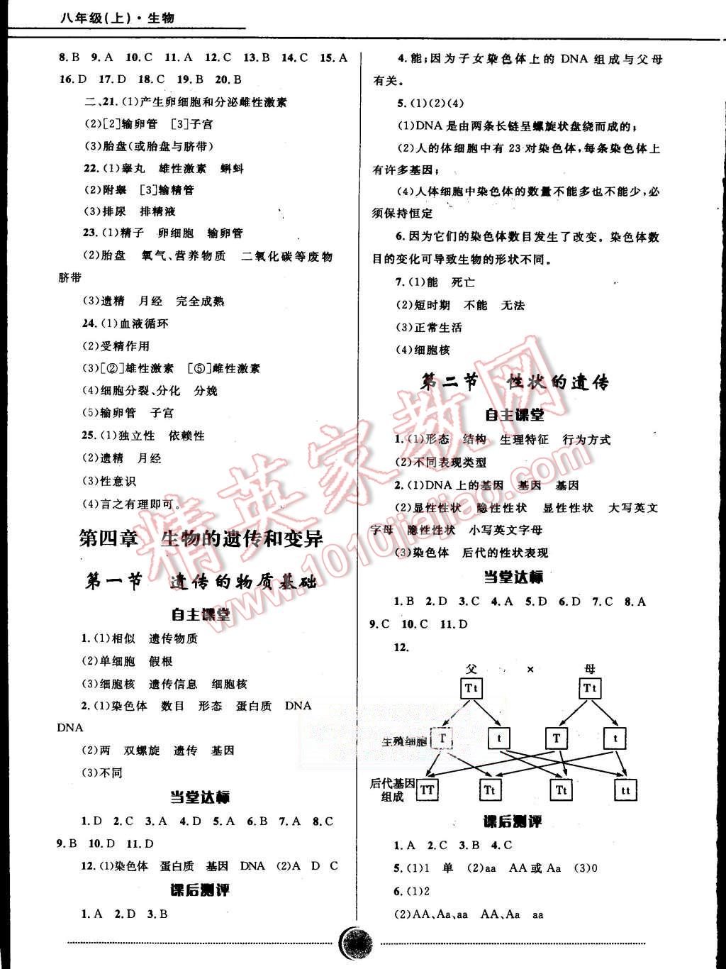 2015年奪冠百分百初中精講精練八年級生物上冊濟南版 第8頁