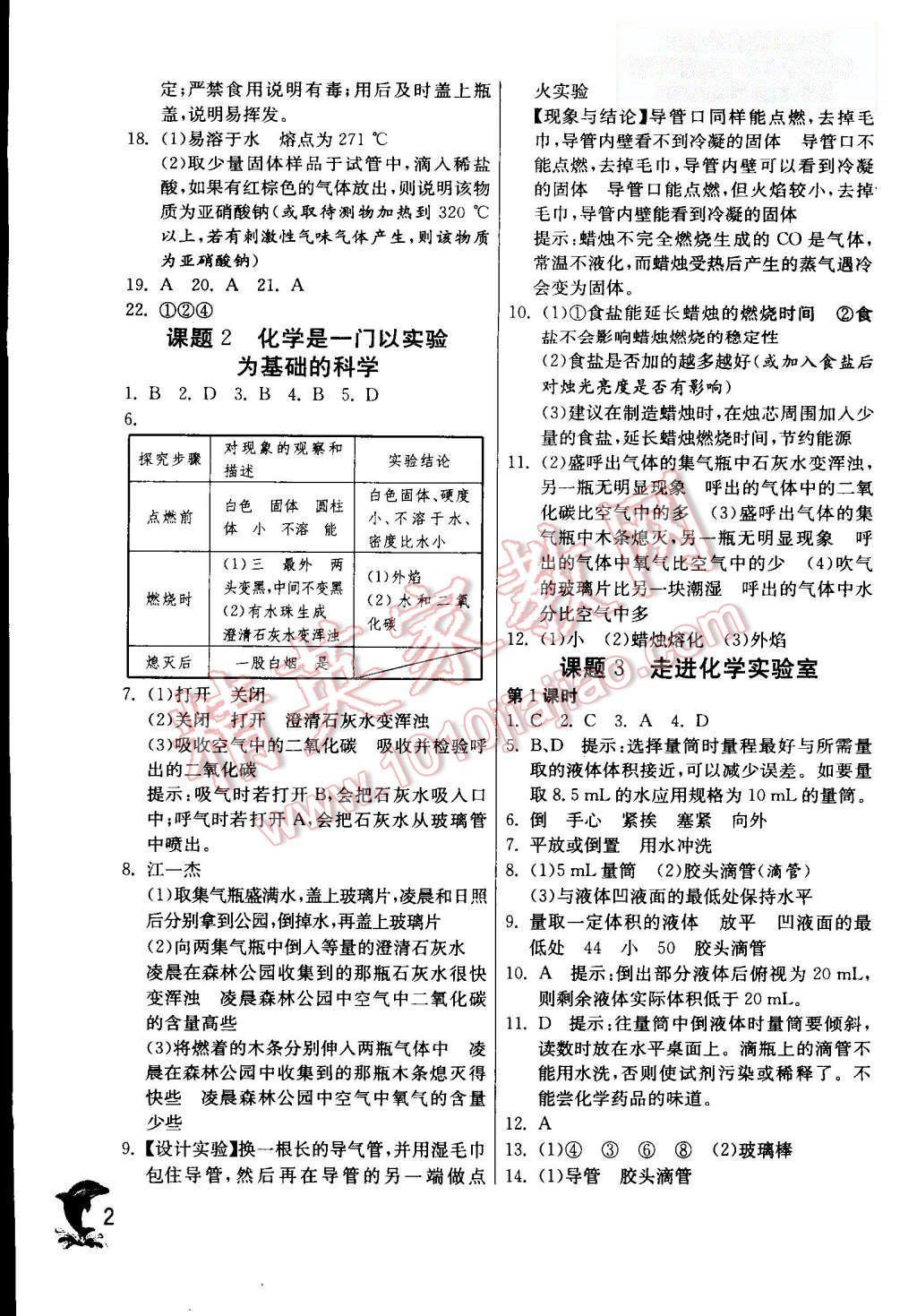 2015年實驗班提優(yōu)訓(xùn)練九年級化學(xué)上冊人教版 第2頁