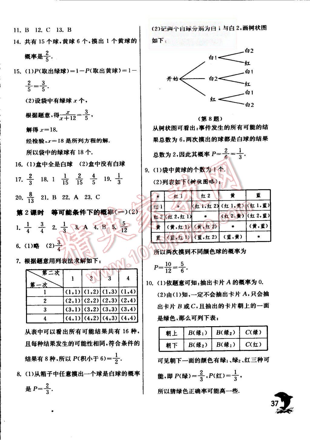 2015年實(shí)驗(yàn)班提優(yōu)訓(xùn)練九年級數(shù)學(xué)上冊蘇科版 第37頁