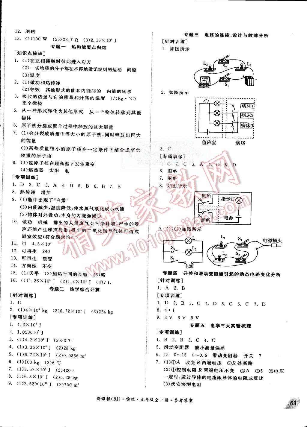 2015年全品小復(fù)習(xí)九年級物理全一冊人教版 第6頁