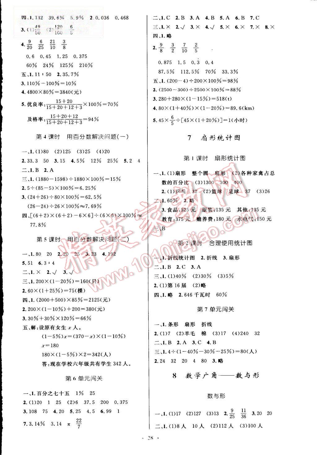 2015年小學(xué)同步測控優(yōu)化設(shè)計六年級數(shù)學(xué)上冊人教版 第8頁