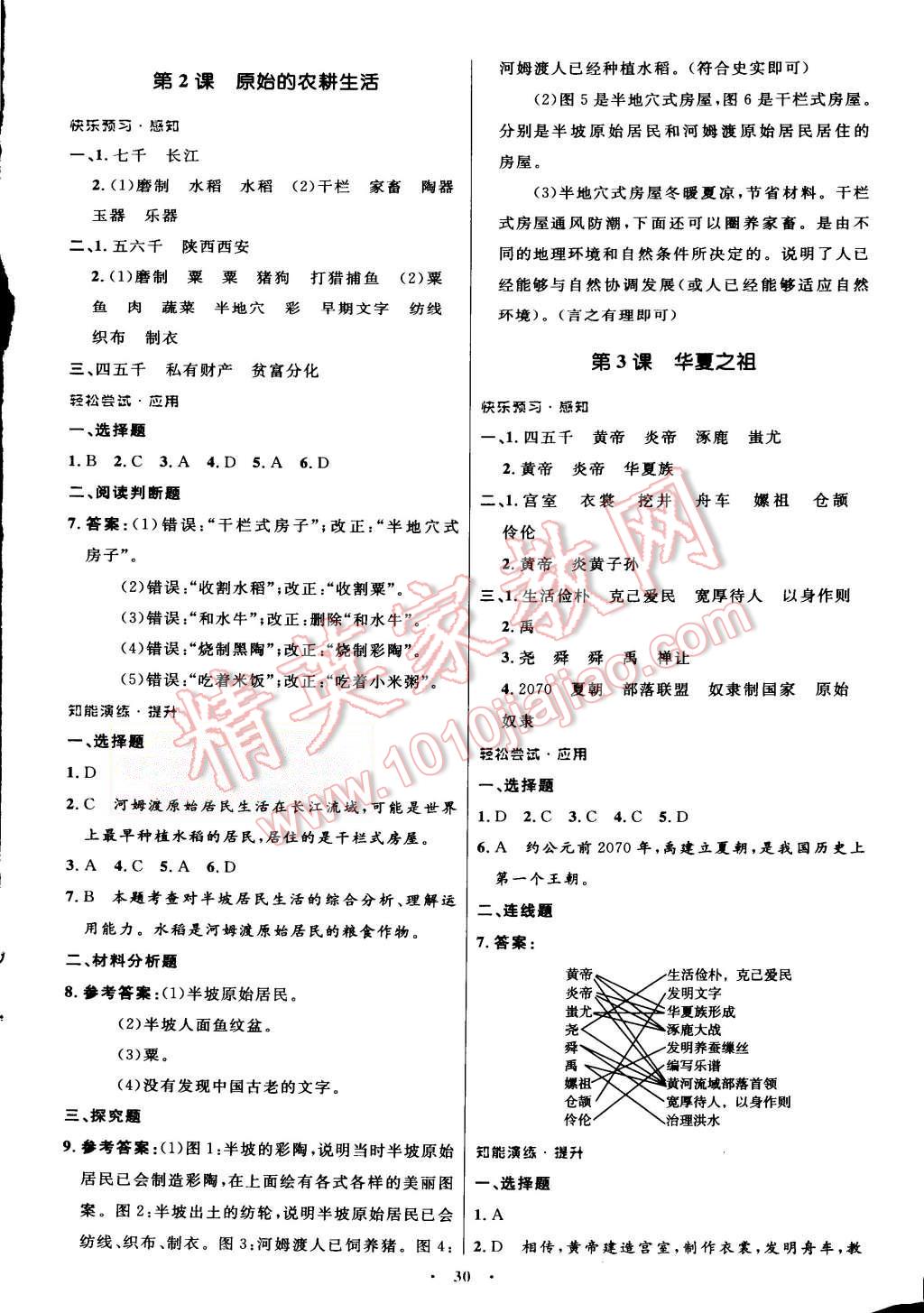 2015年初中同步测控优化设计七年级中国历史上册人教版 第2页