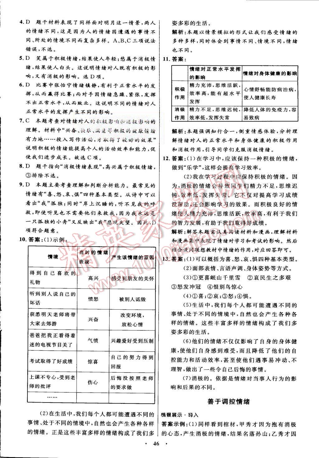 2015年初中同步测控优化设计七年级思想品德上册人教版 第18页