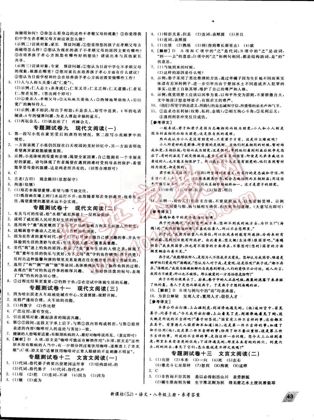 2015年全品小復(fù)習九年級語文上下冊合訂本蘇教版 第6頁