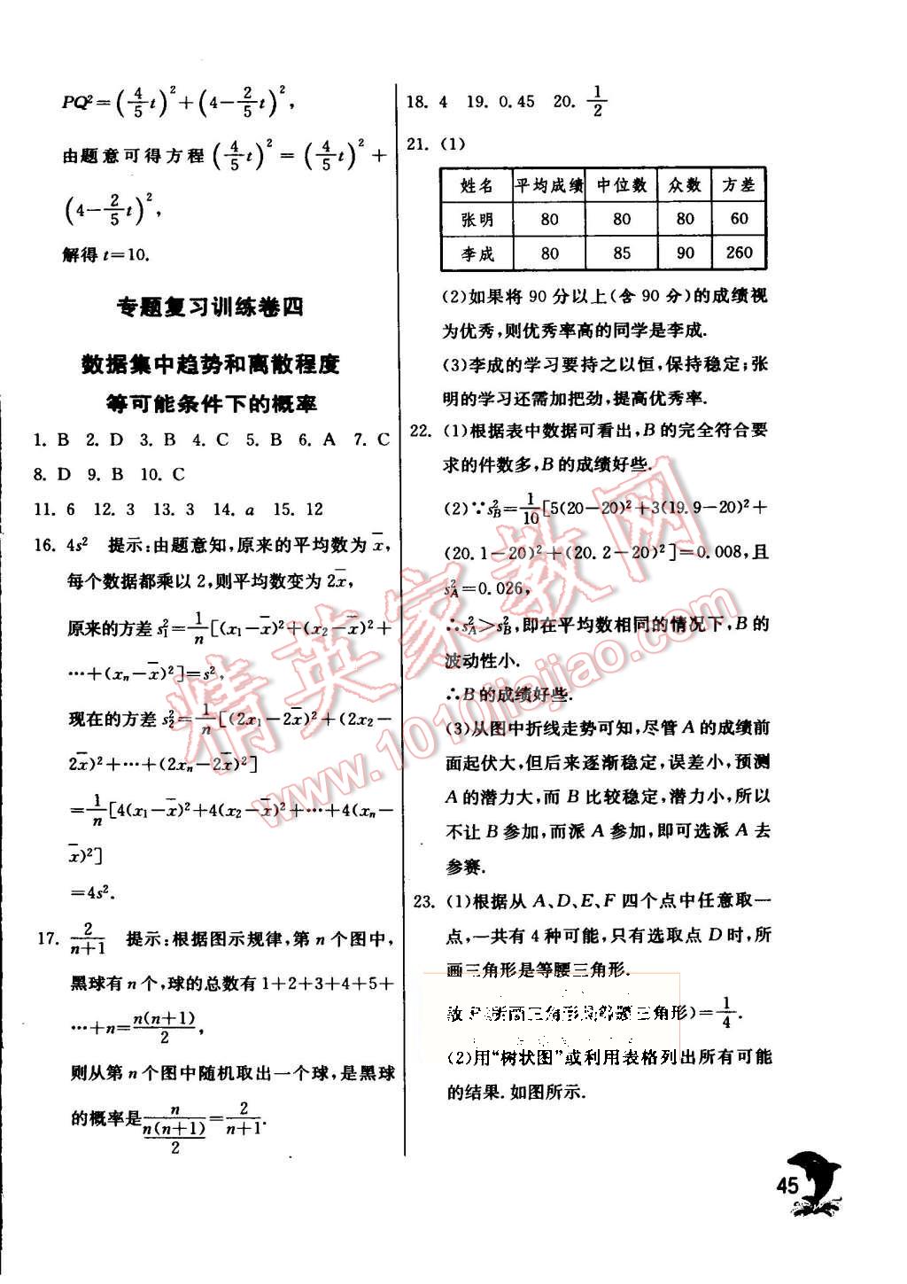 2015年實驗班提優(yōu)訓(xùn)練九年級數(shù)學(xué)上冊蘇科版 第45頁