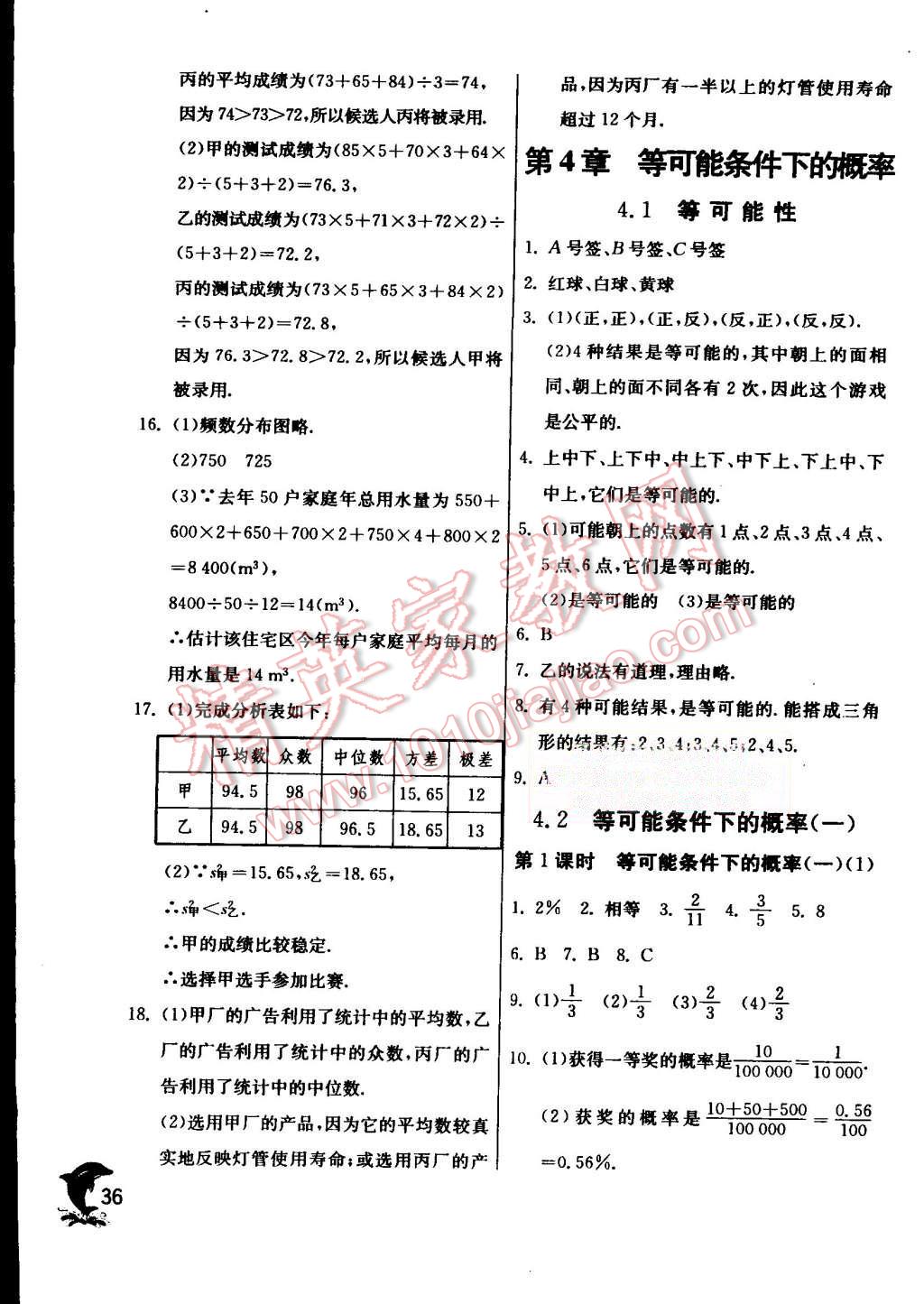 2015年實(shí)驗(yàn)班提優(yōu)訓(xùn)練九年級數(shù)學(xué)上冊蘇科版 第36頁