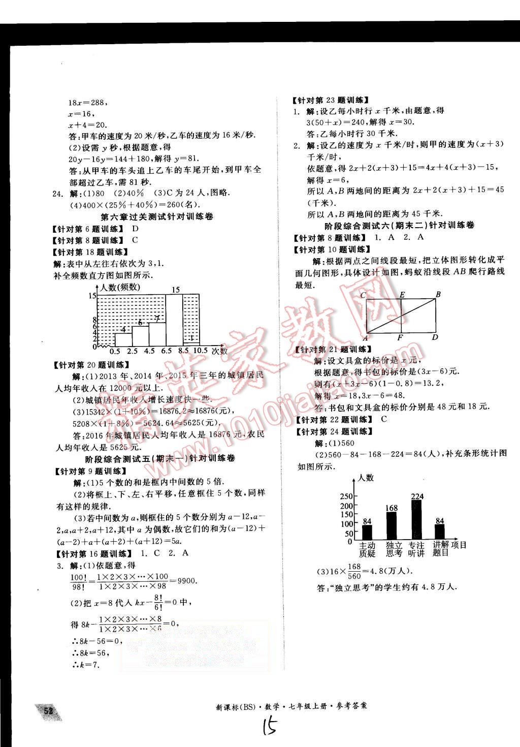 2015年全品小复习七年级数学上册北师大版 第15页