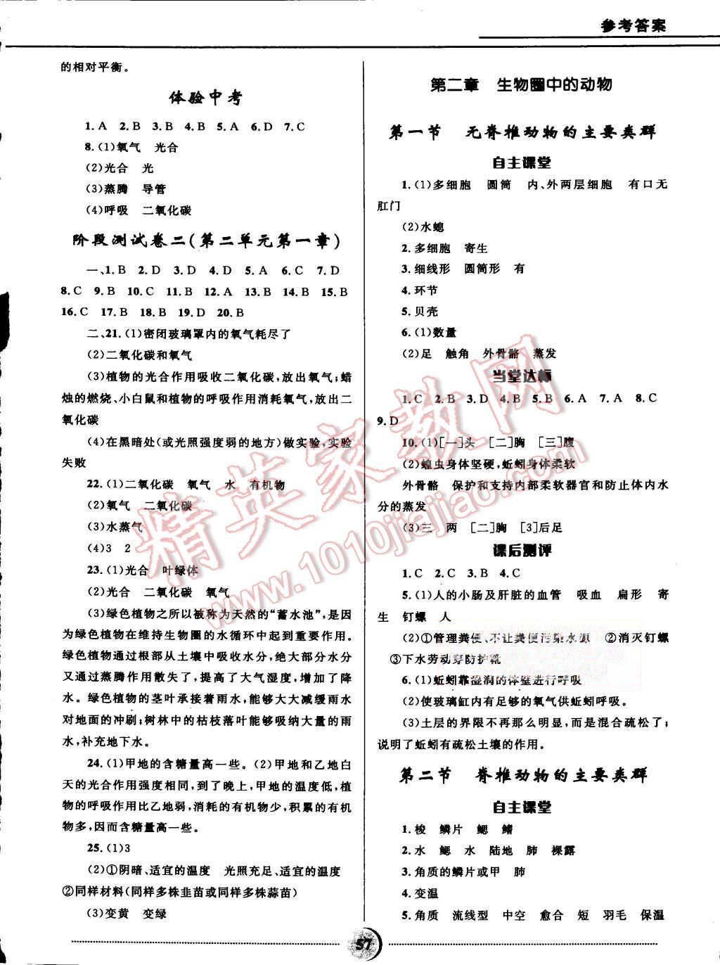 2015年奪冠百分百初中精講精練七年級(jí)生物上冊(cè)濟(jì)南版 第7頁(yè)