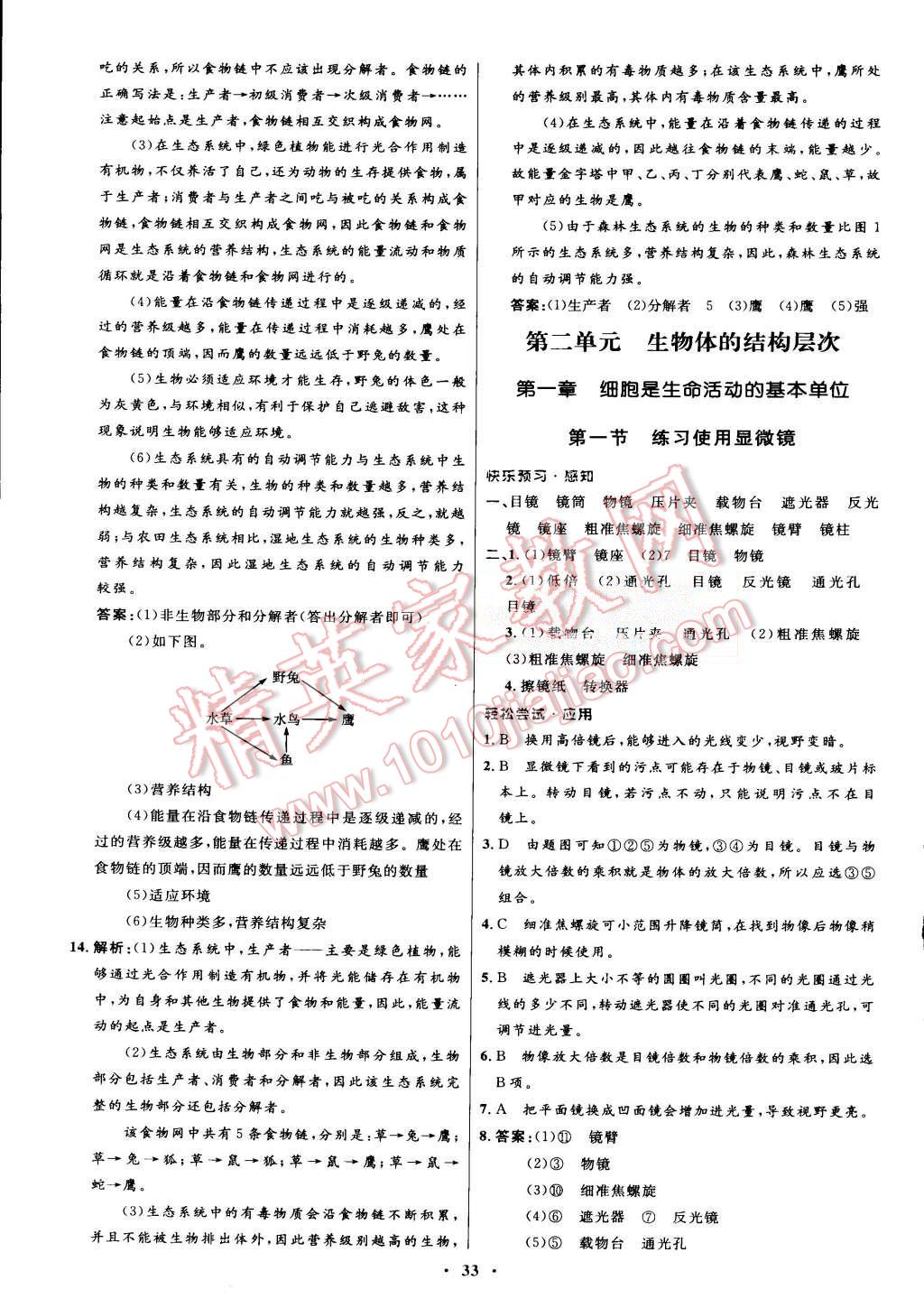 2015年初中同步测控优化设计七年级生物学上册人教版 第5页