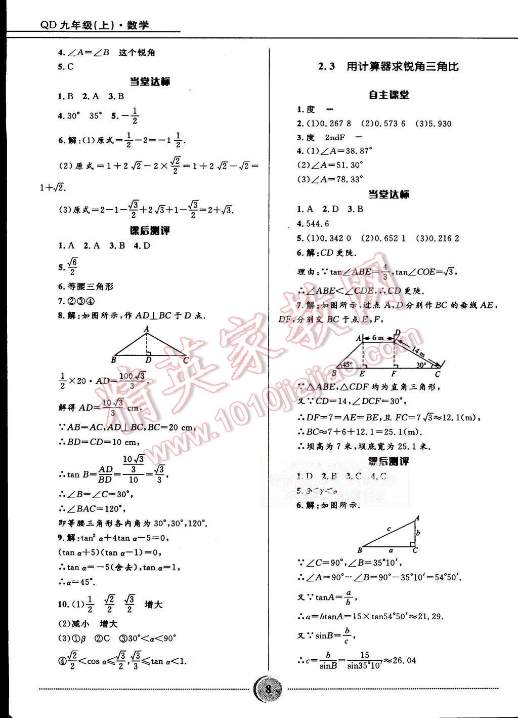 2015年奪冠百分百初中精講精練九年級數(shù)學(xué)上冊青島版 第8頁