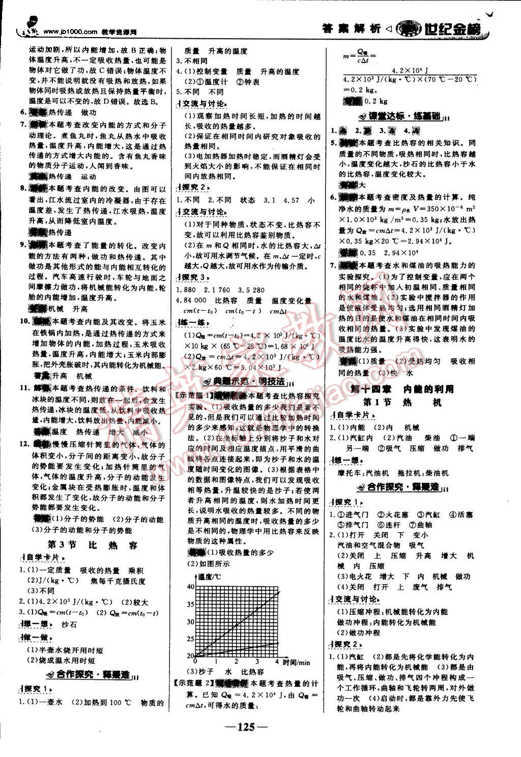 2015年世紀金榜金榜學案九年級物理上冊人教版 第2頁