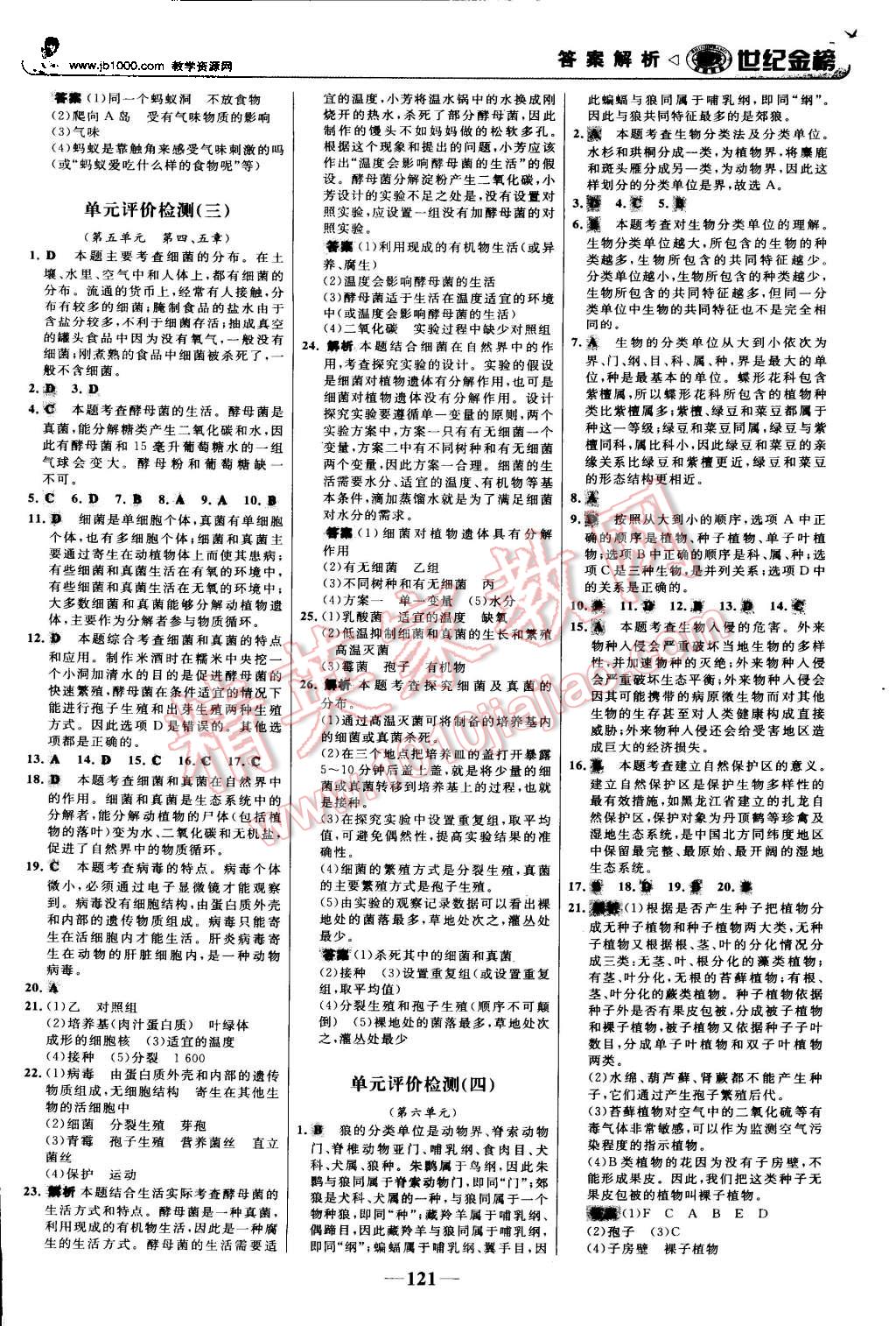 2015年世紀(jì)金榜金榜學(xué)案八年級生物上冊人教版 第22頁