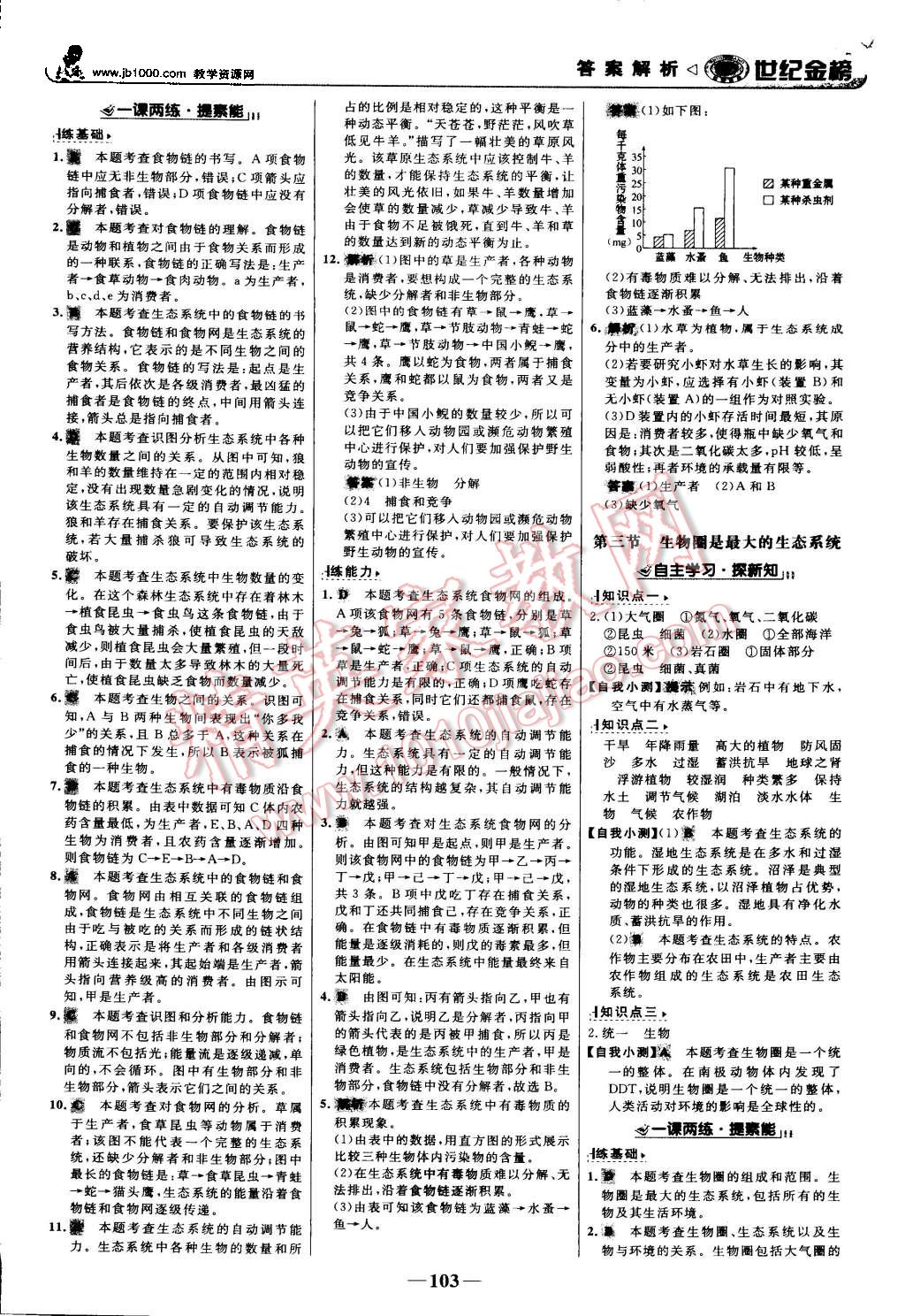 2015年世紀(jì)金榜金榜學(xué)案七年級生物上冊人教版 第4頁