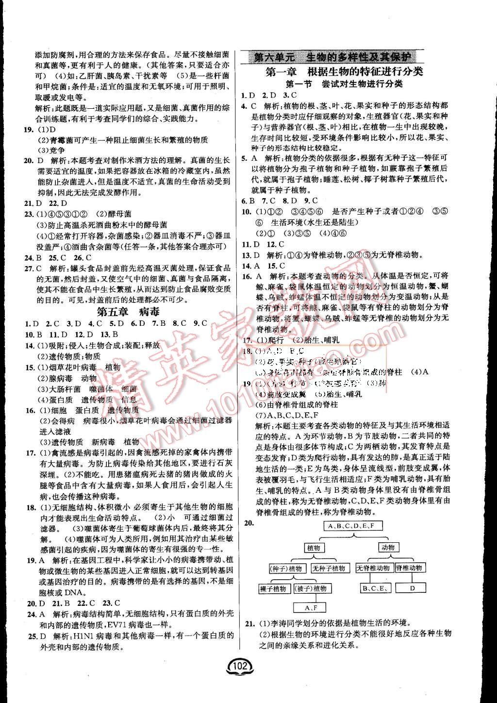 2015年鐘書金牌新教材全練八年級生物上冊人教版 第8頁