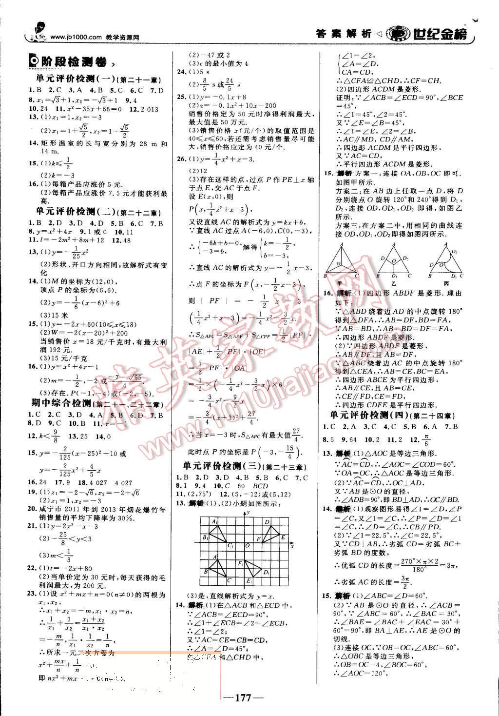 2015年世紀金榜金榜學案九年級數學上冊人教版 第22頁