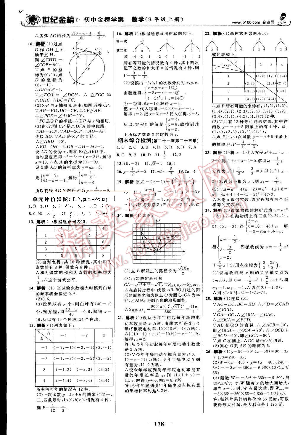 2015年世紀金榜金榜學案九年級數(shù)學上冊人教版 第23頁