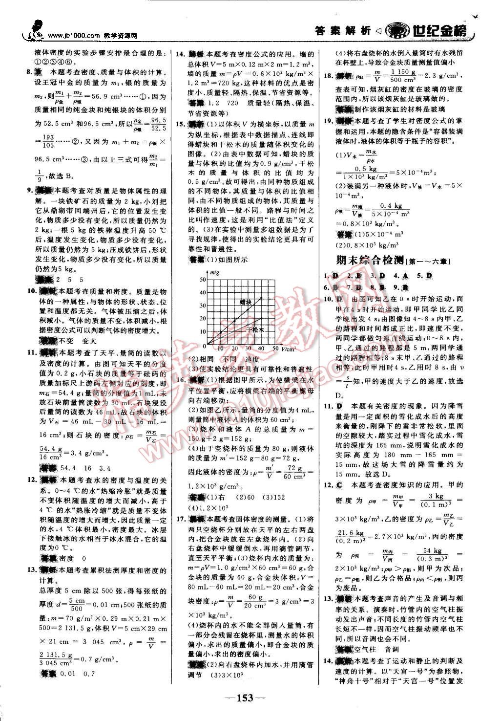 2015年世紀金榜金榜學案八年級物理上冊人教版 第30頁