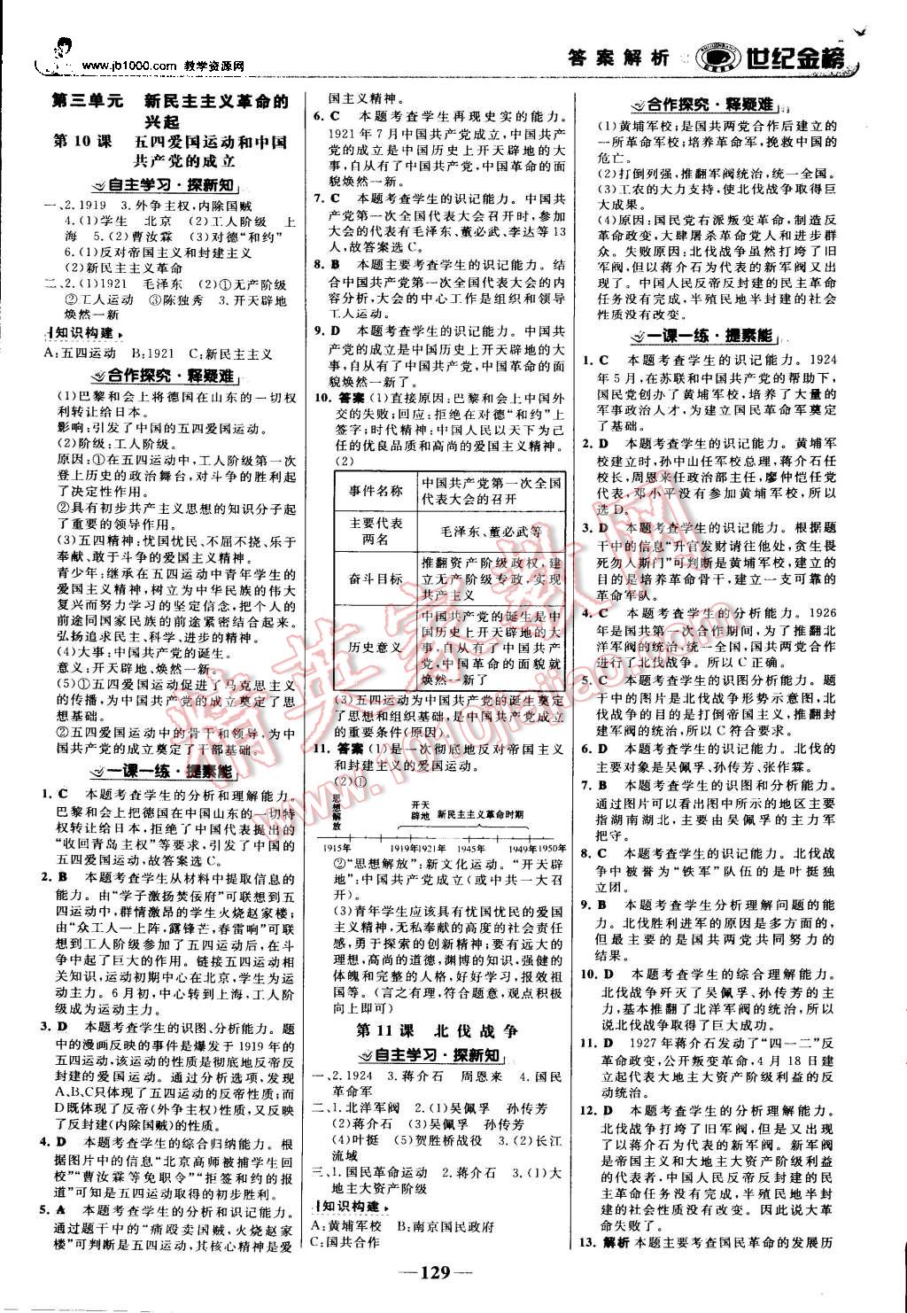 2015年世紀金榜金榜學案八年級歷史上冊人教版 第6頁