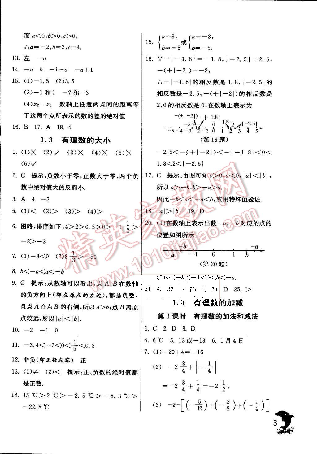 2015年實(shí)驗班提優(yōu)訓(xùn)練七年級數(shù)學(xué)上冊滬科版 第3頁