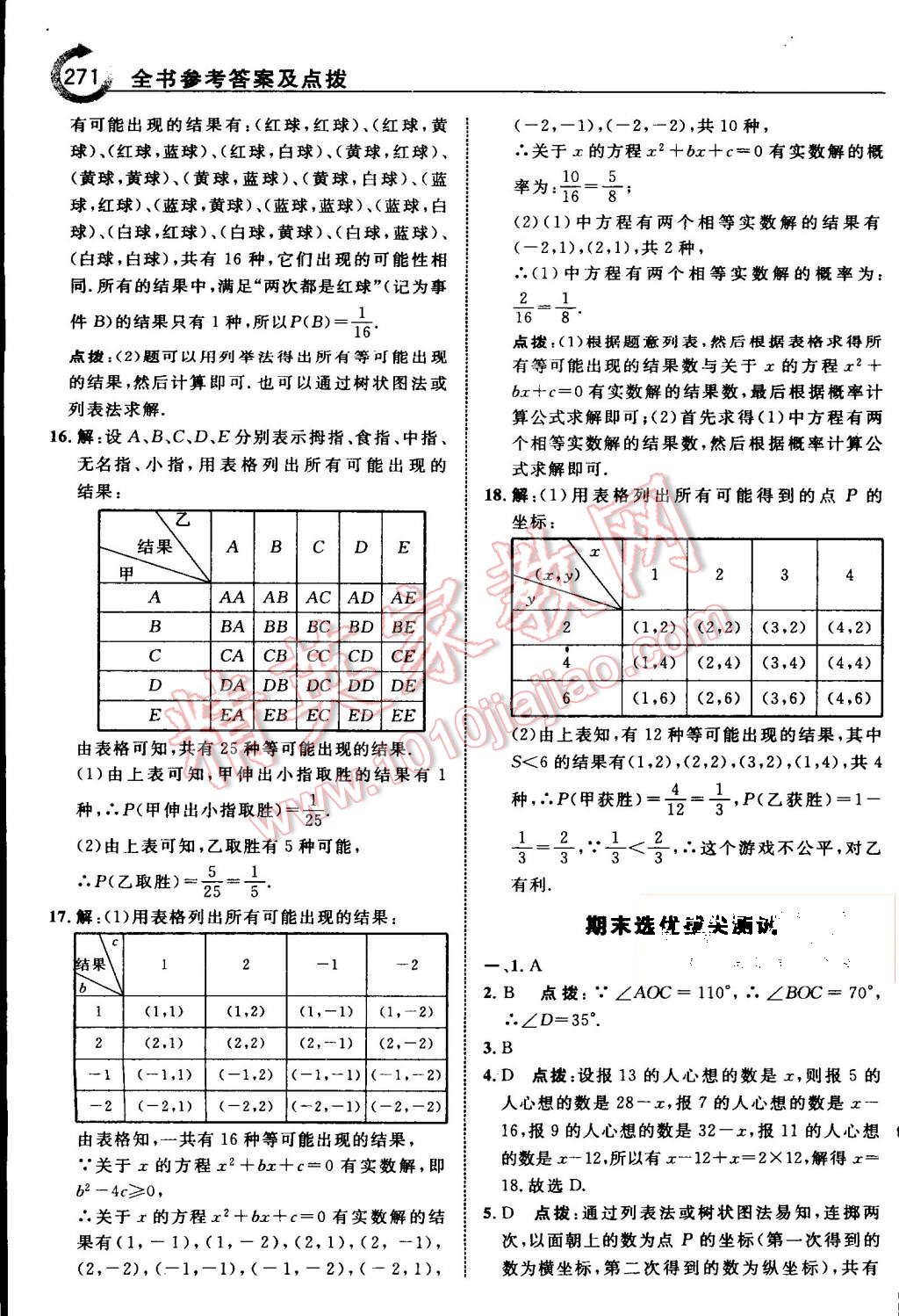 2015年特高級教師點撥九年級數(shù)學(xué)上冊蘇科版 第79頁