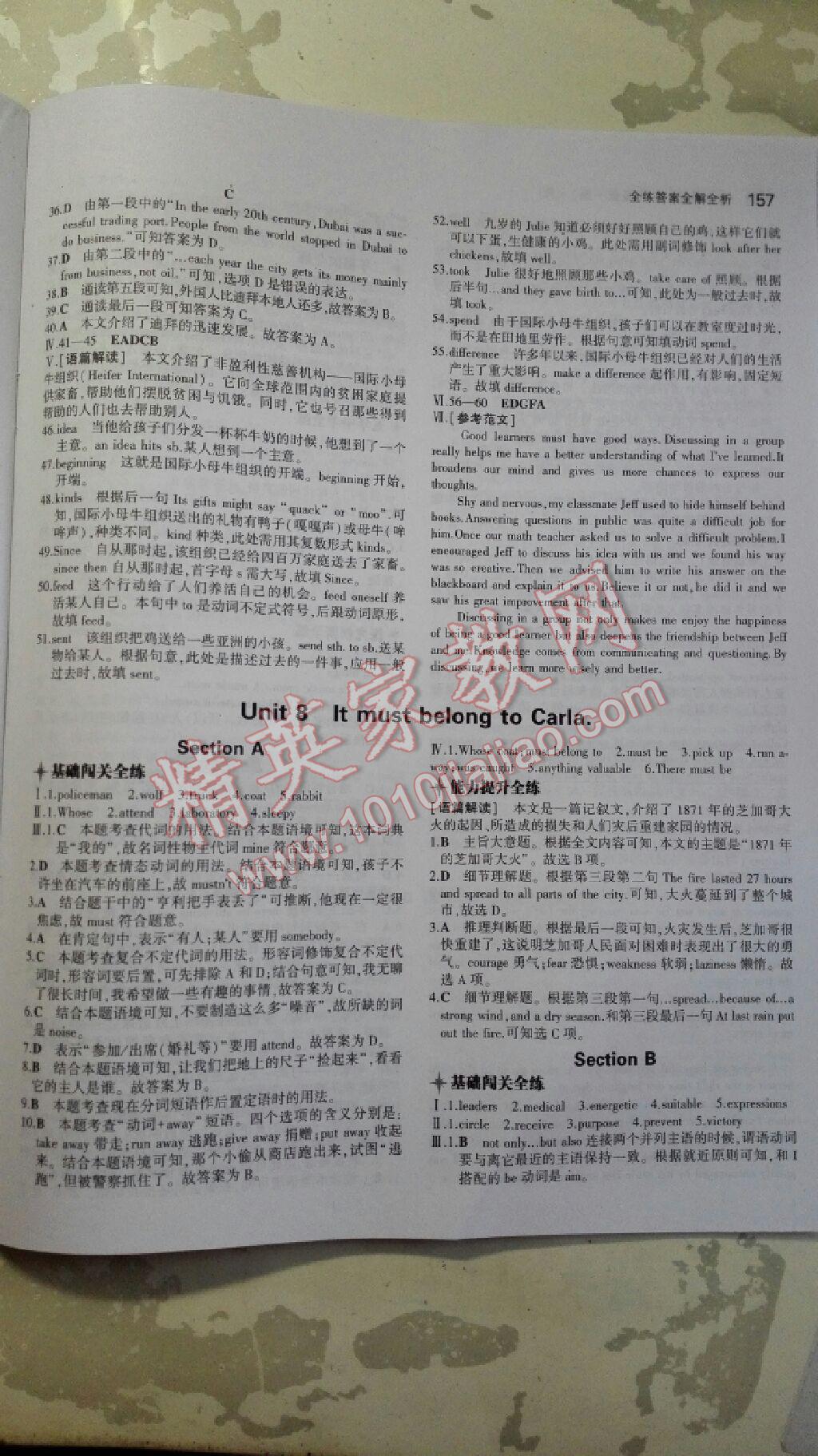 5年中考3年模擬初中英語(yǔ)九年級(jí)全一冊(cè)人教版 第31頁(yè)