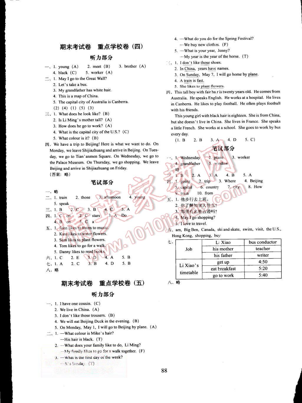 2015年期末沖刺100分五年級(jí)英語(yǔ)上冊(cè)冀教版 第8頁(yè)