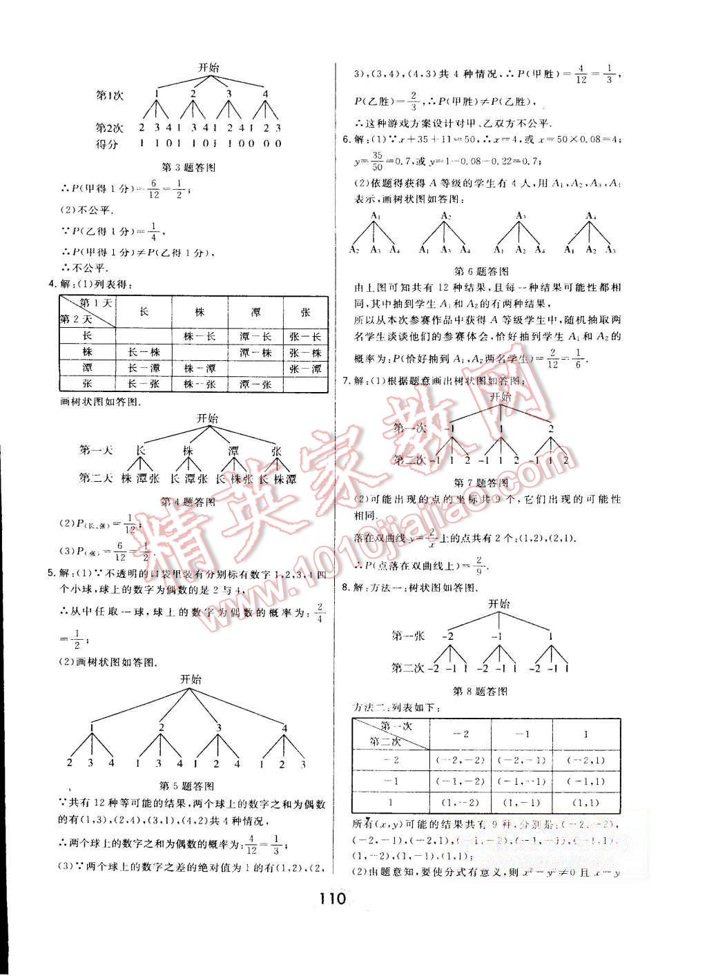 2015年北大綠卡九年級數(shù)學上冊人教版 第90頁