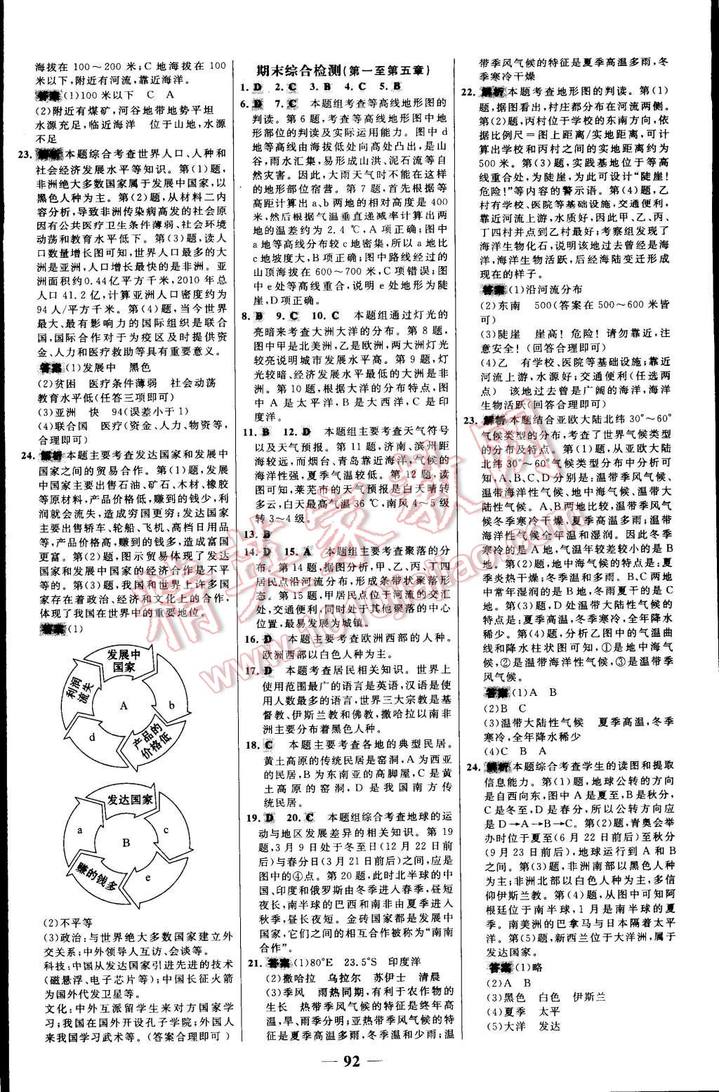 2015年世纪金榜百练百胜七年级地理上册人教版 第16页