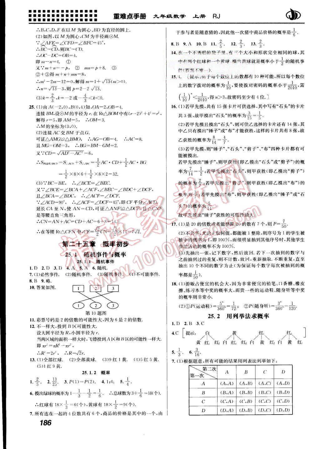 2015年重難點(diǎn)手冊(cè)九年級(jí)數(shù)學(xué)上冊(cè)人教版 第17頁