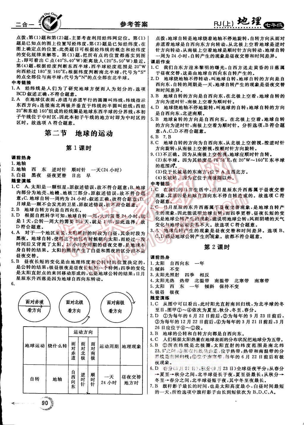 2015年紅對(duì)勾45分鐘作業(yè)與單元評(píng)估七年級(jí)地理上冊(cè)人教版 第2頁