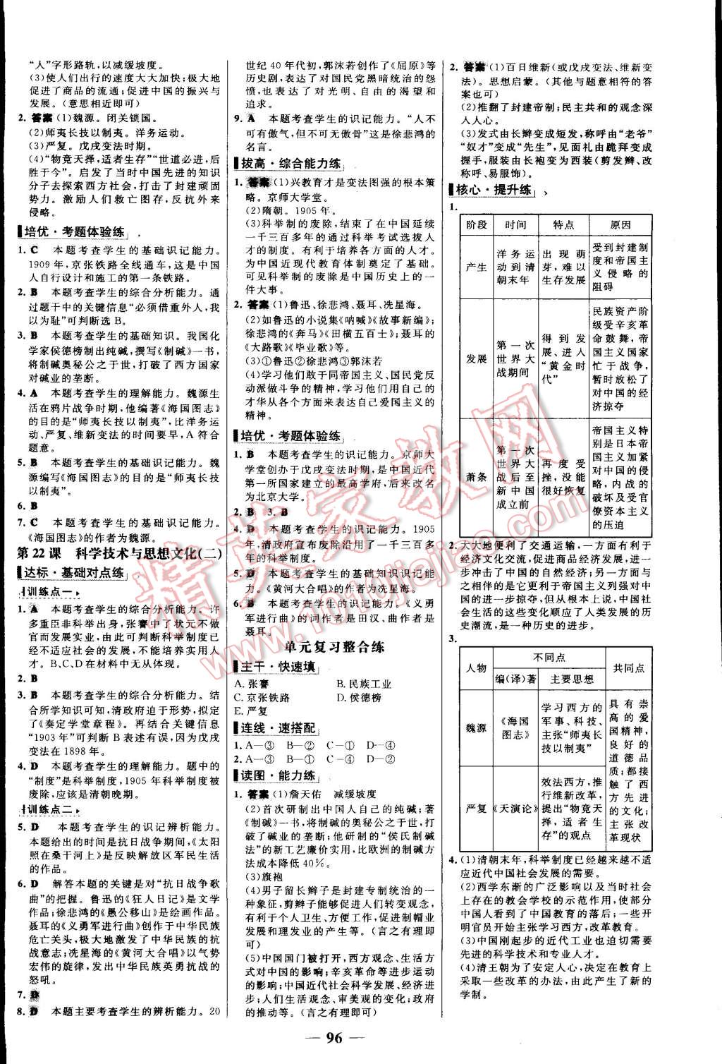 2015年世紀(jì)金榜百練百勝八年級歷史上冊人教版 第28頁