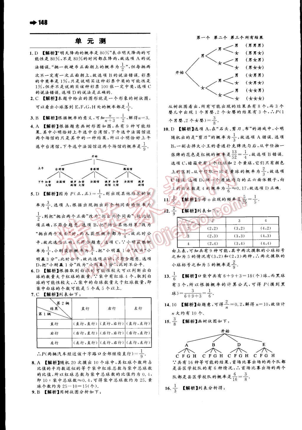 2015年一本九年級數(shù)學(xué)上冊北師大版 第18頁