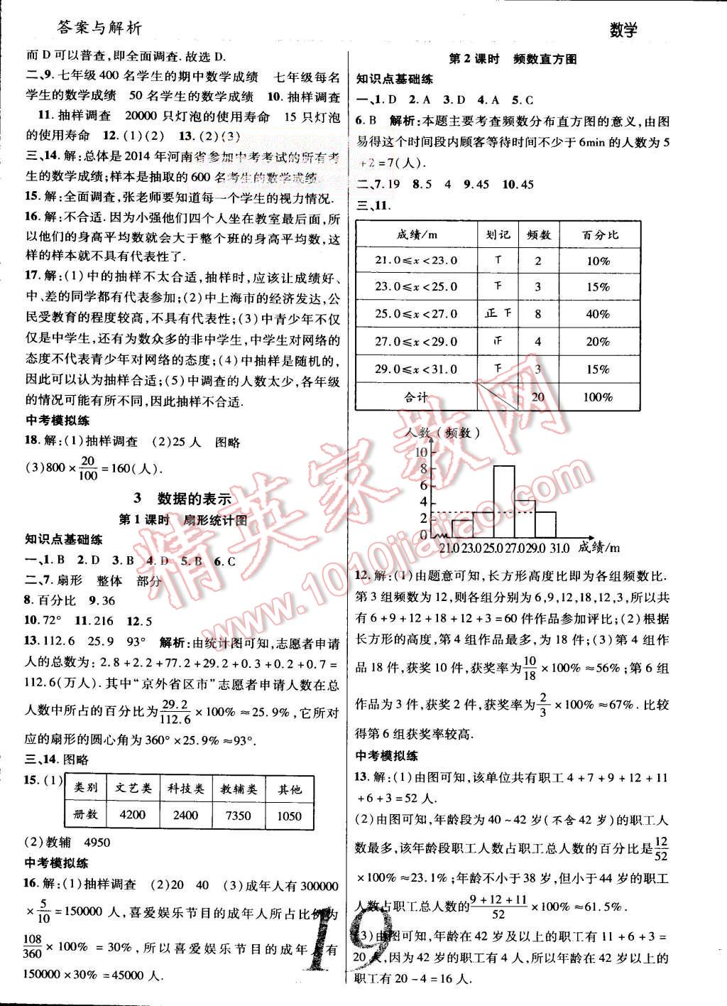 2015年一線調(diào)研學(xué)業(yè)測(cè)評(píng)七年級(jí)數(shù)學(xué)上冊(cè)北師大版 第19頁