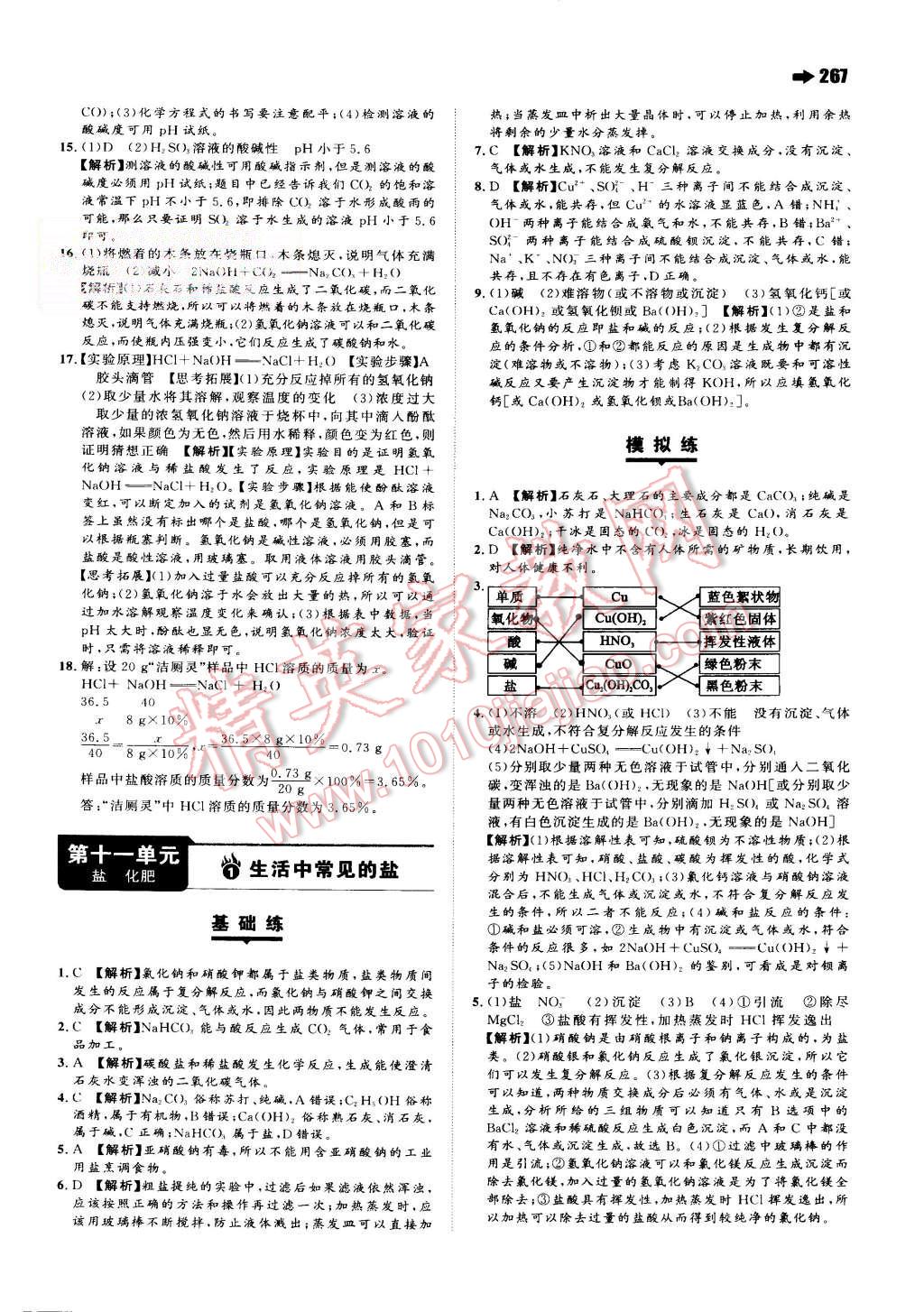 2015年一本九年級(jí)化學(xué)全一冊(cè)人教版 第52頁(yè)