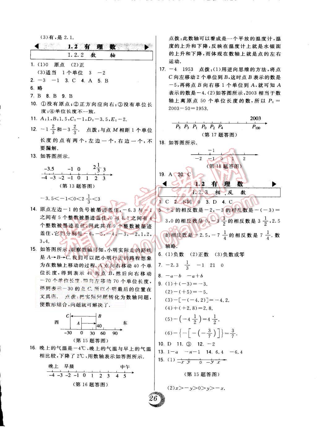 2015年北大绿卡七年级数学上册人教版 第2页